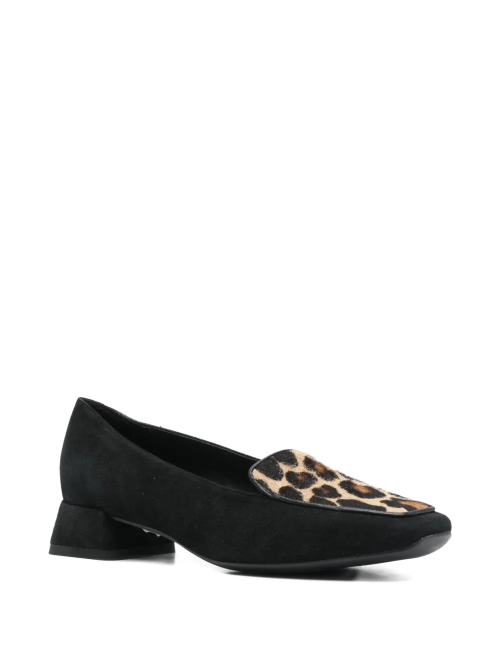 Geox 30mm Vivyanne Leopard-print Block-heel Pumps In Black