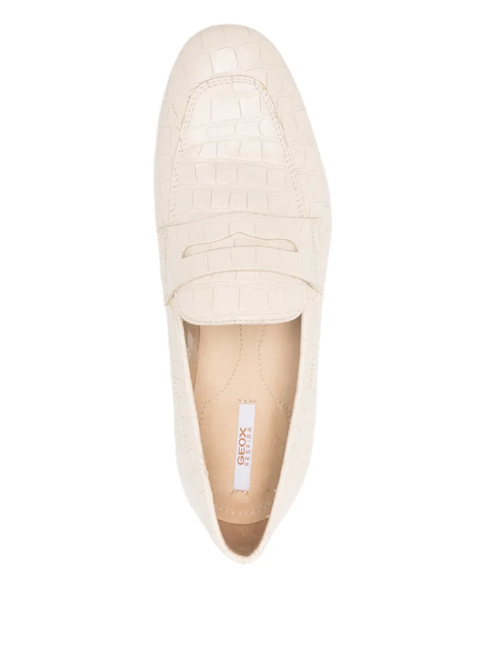 Geox Marlyna Croc-embossed Loafers In Pink