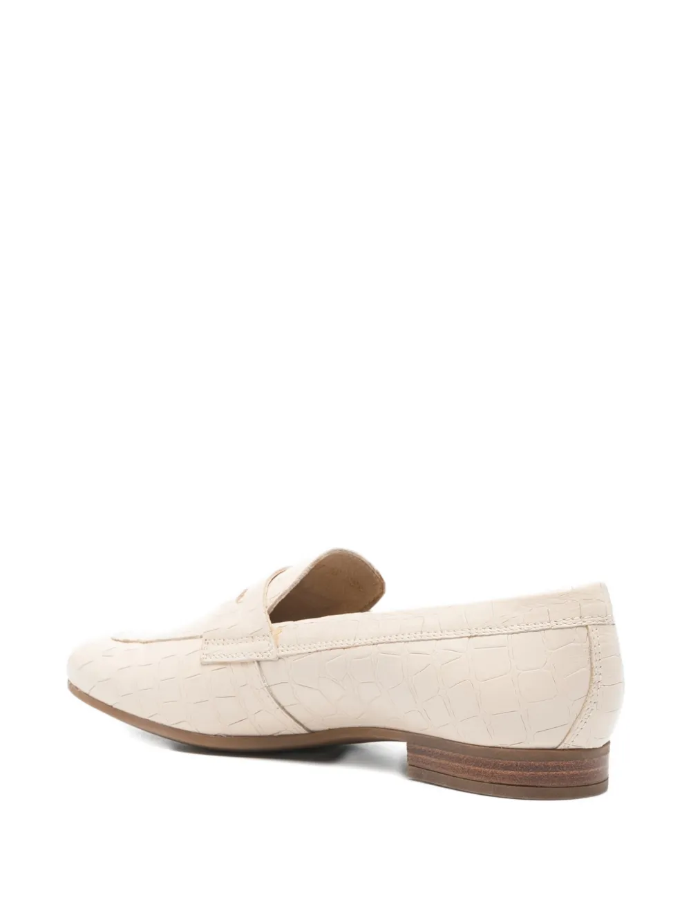 Geox Marlyna Croc-embossed Loafers In Pink