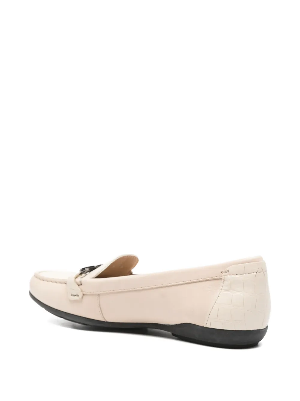 Geox Annytah Chain-detail Embossed Loafers In Neutral