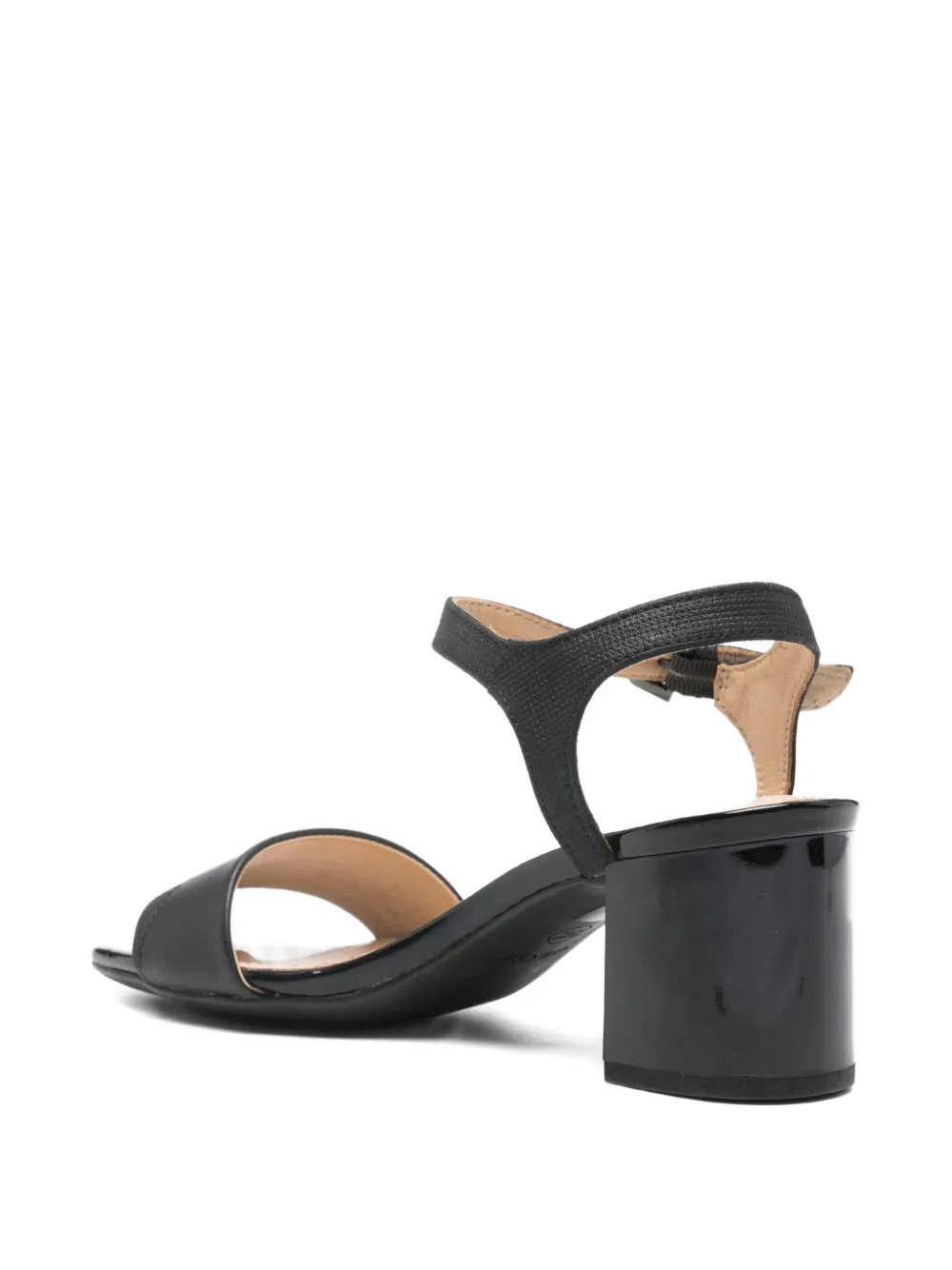 Geox 65mm Block-heel Buckle Sandals In Black