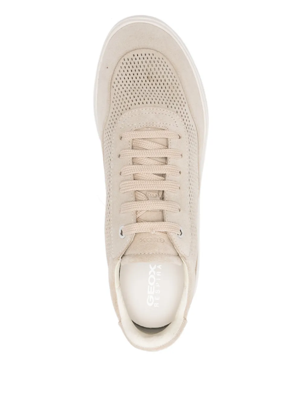 Geox Perforated Sneakers In Neutral