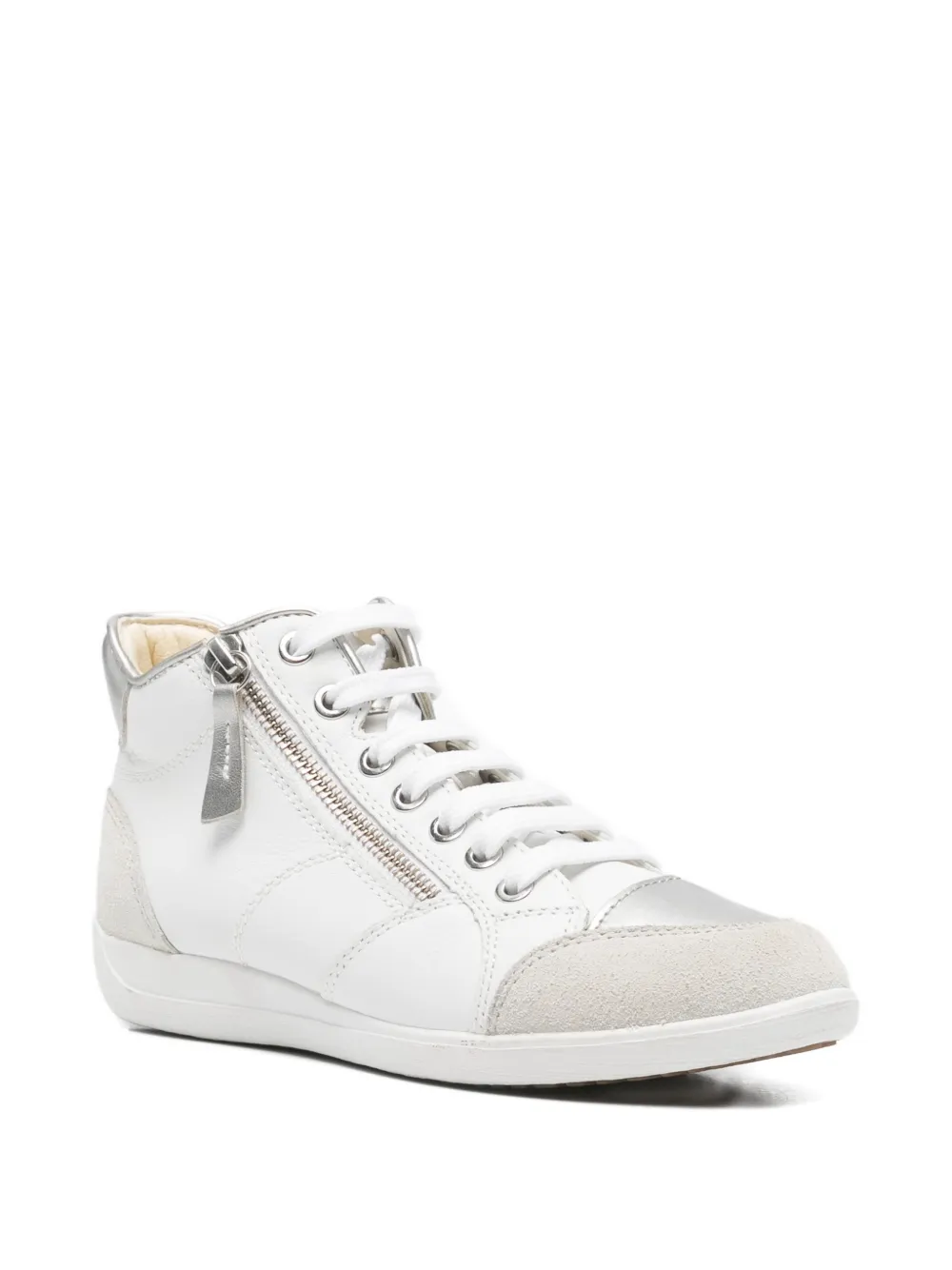 Geox High-top sneakers met rits Wit
