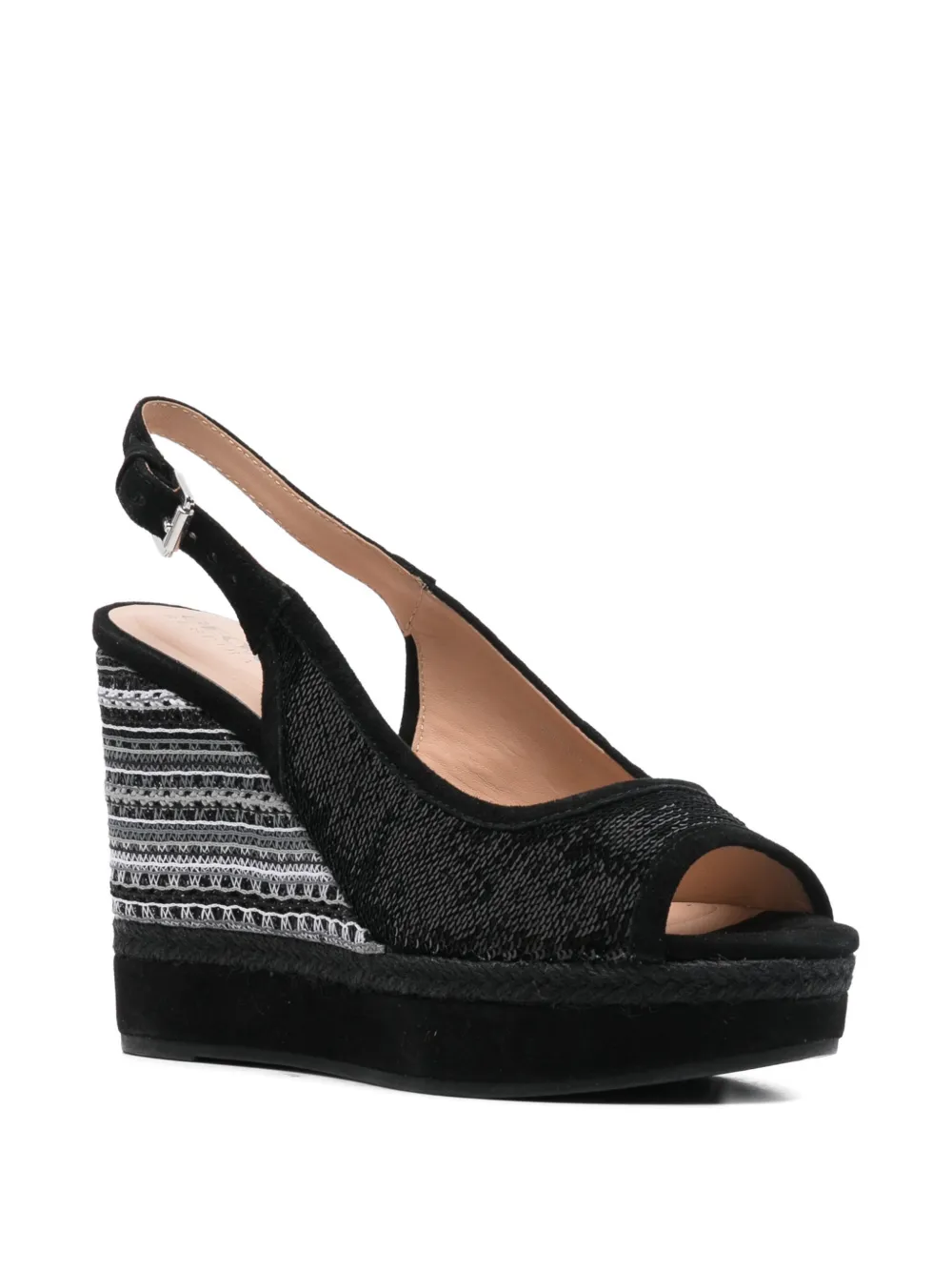 Geox 120mm Yulimar Sequin-embellished Wedged Sandals In Multi