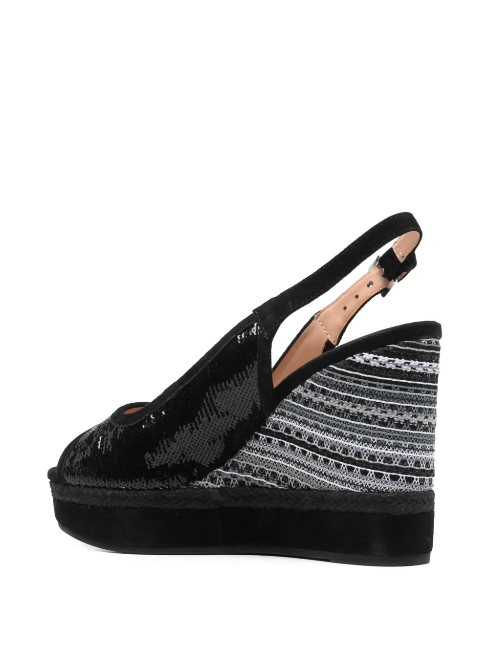 Geox 120mm Yulimar Sequin-embellished Wedged Sandals In Multi