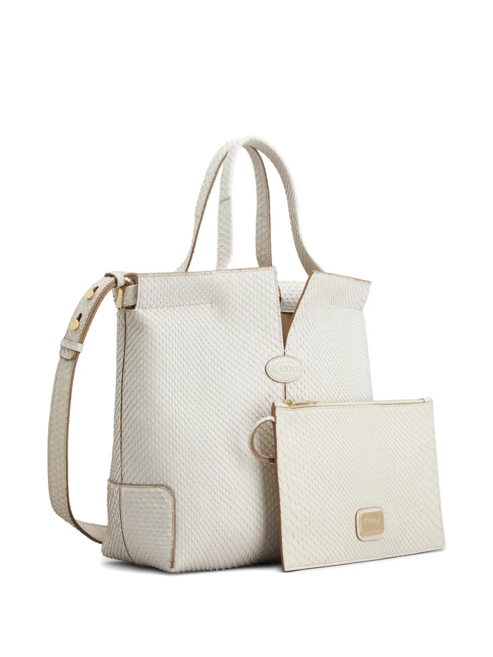 Tod's Shopper met logo Beige