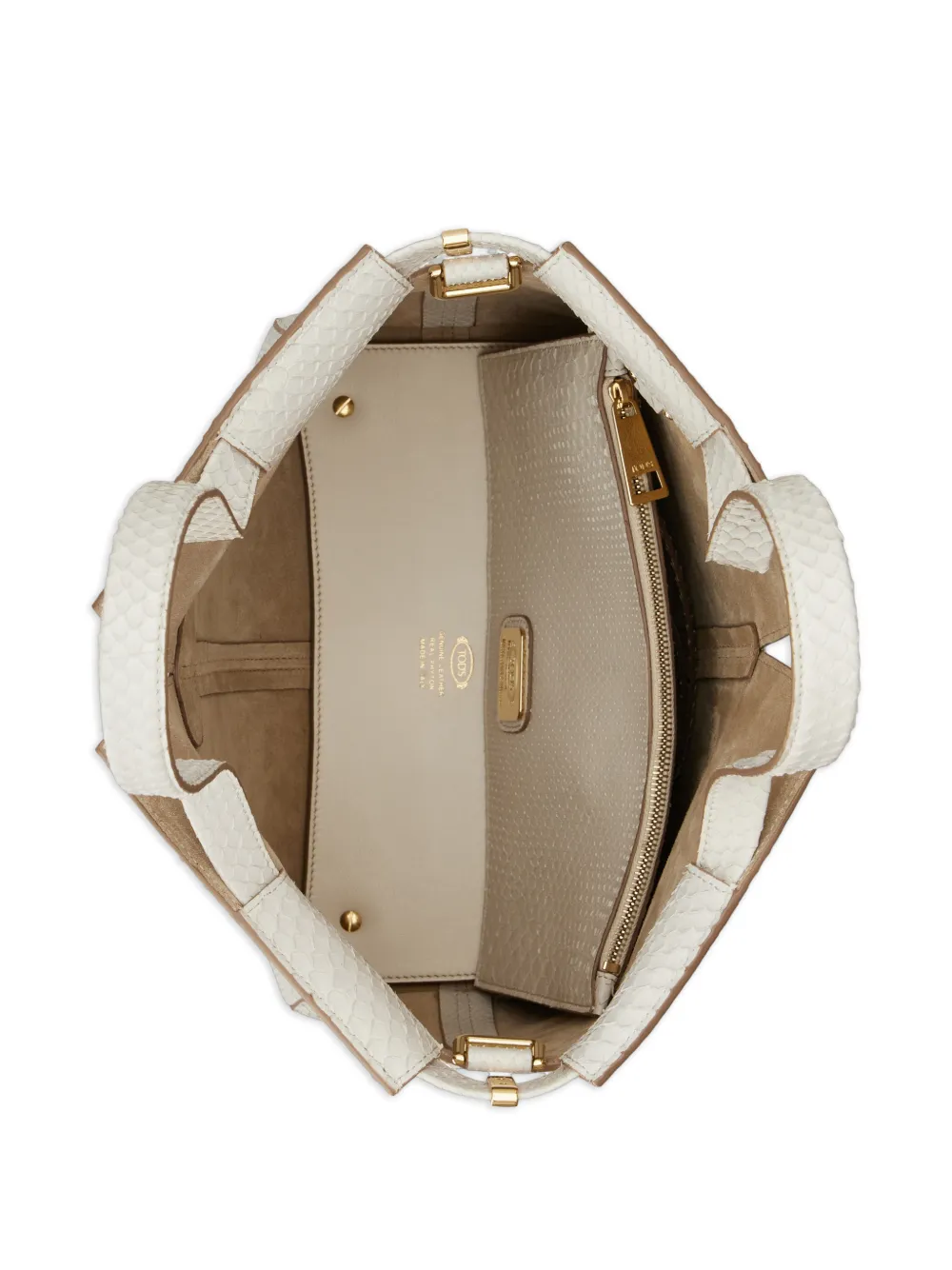 Tod's Shopper met logo Beige