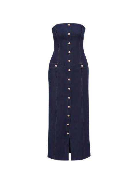 Florence & Fortitude buttoned strapless dress
