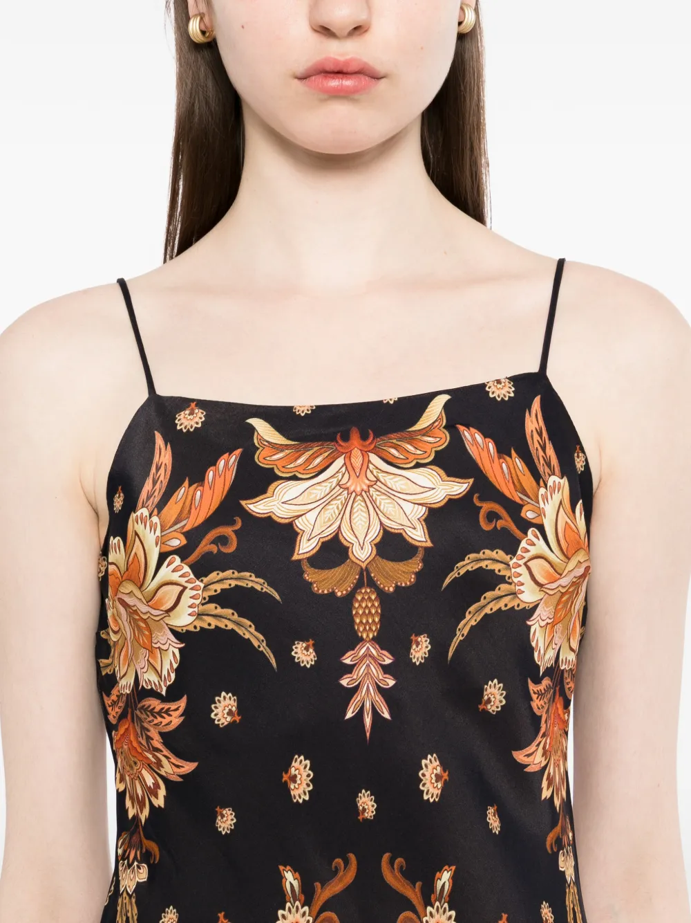 FARM Rio Majestic Garden maxi-jurk Zwart