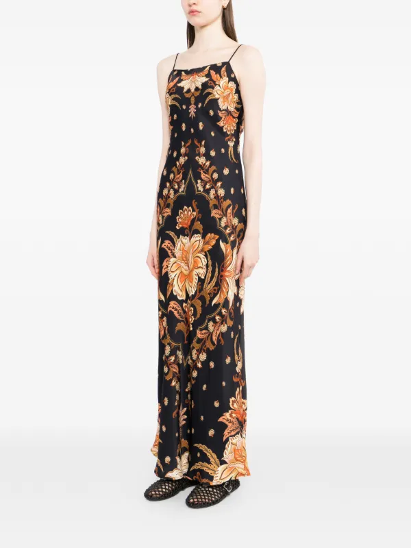 farm rio evening dress Farm Rio Winter Garden Black Pleated Lace Sleeveless Midi Dress – Narcissus  Gainesville main image 1