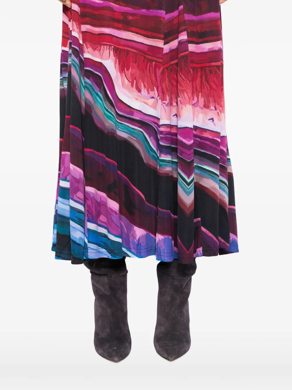 FARM Rio Midi-rok met print Rood