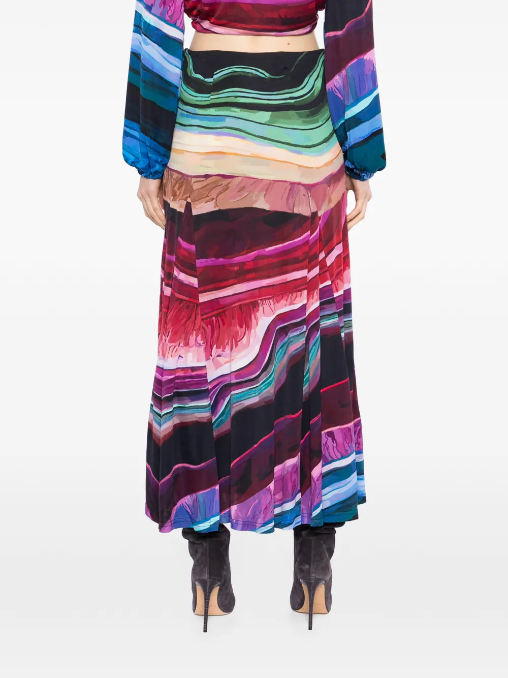 FARM Rio Midi-rok met print Rood