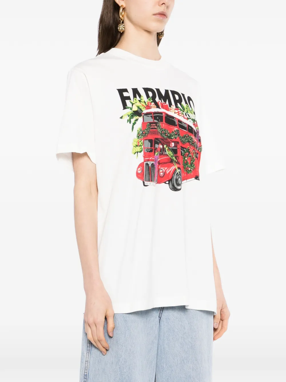FARM Rio T-shirt met grafische print Wit
