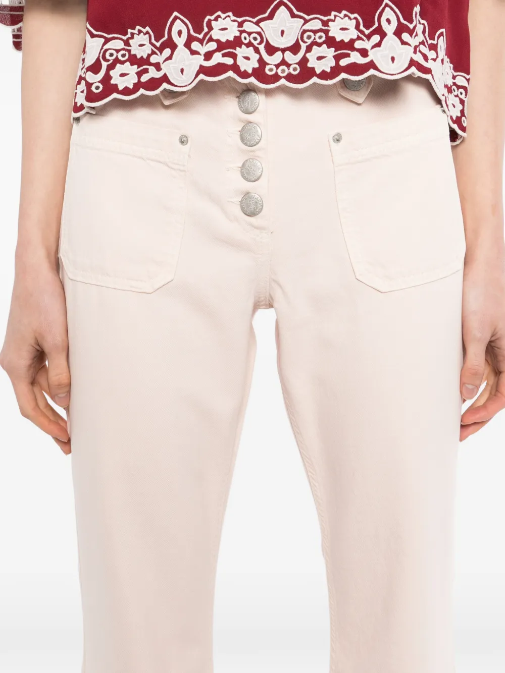 FARM Rio Katoenen bootcut broek Roze
