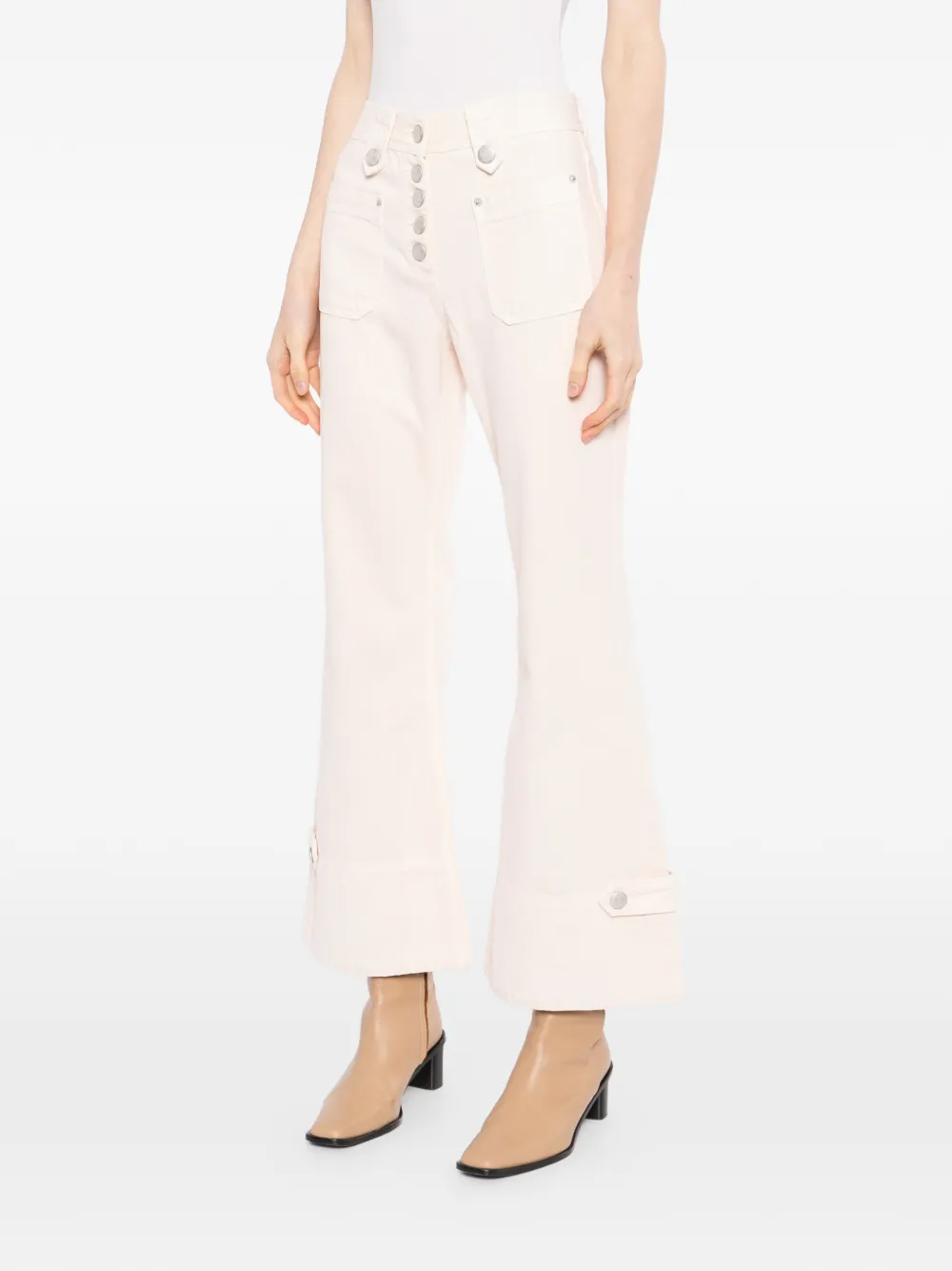 FARM Rio Katoenen bootcut broek Roze