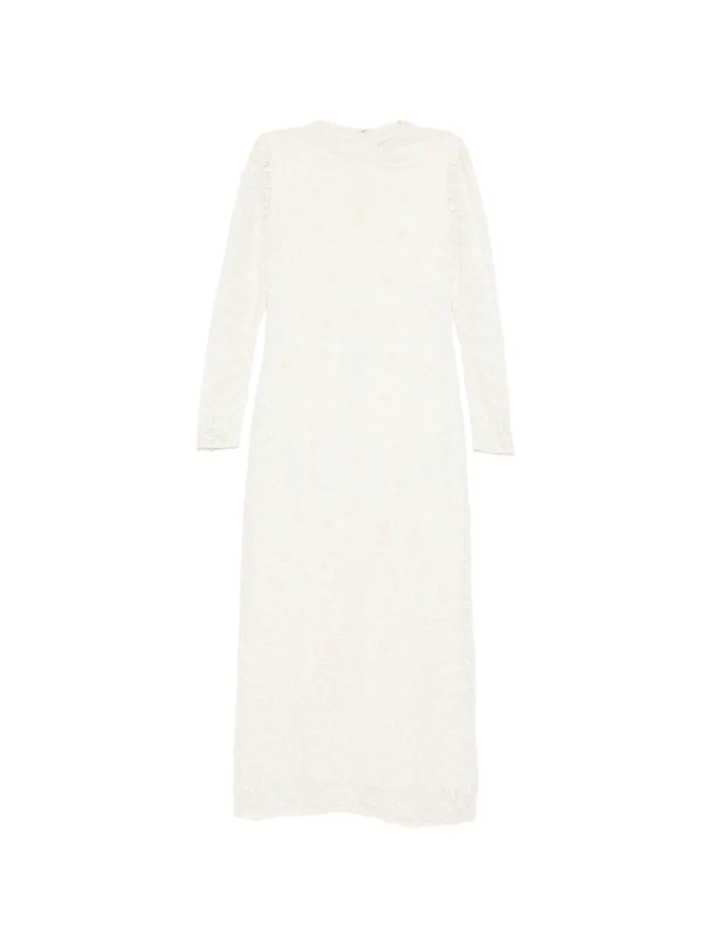 FARM Rio Abito lungo con ricamo a fiori - Toni neutri