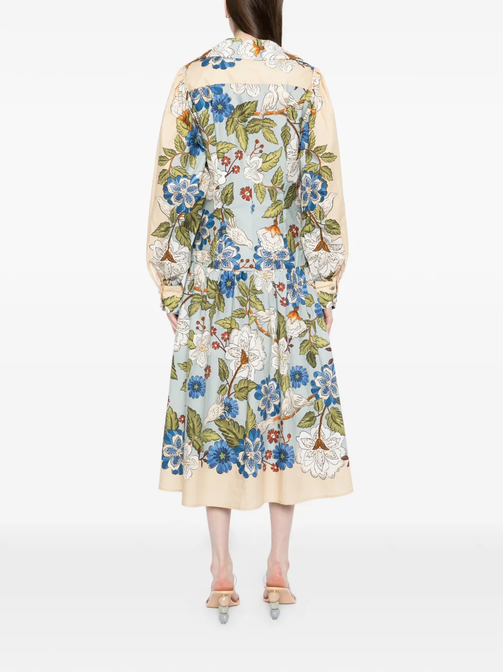 FARM Rio Sand Garden midi-jurk Beige