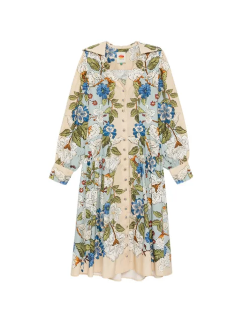 FARM Rio платье миди Sand Garden