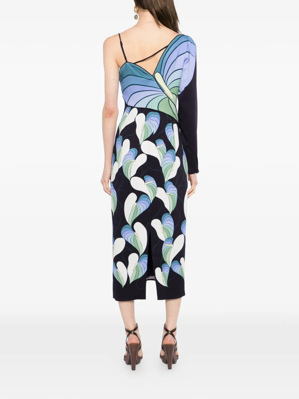 FARM Rio Midi-jurk met grafische print Zwart