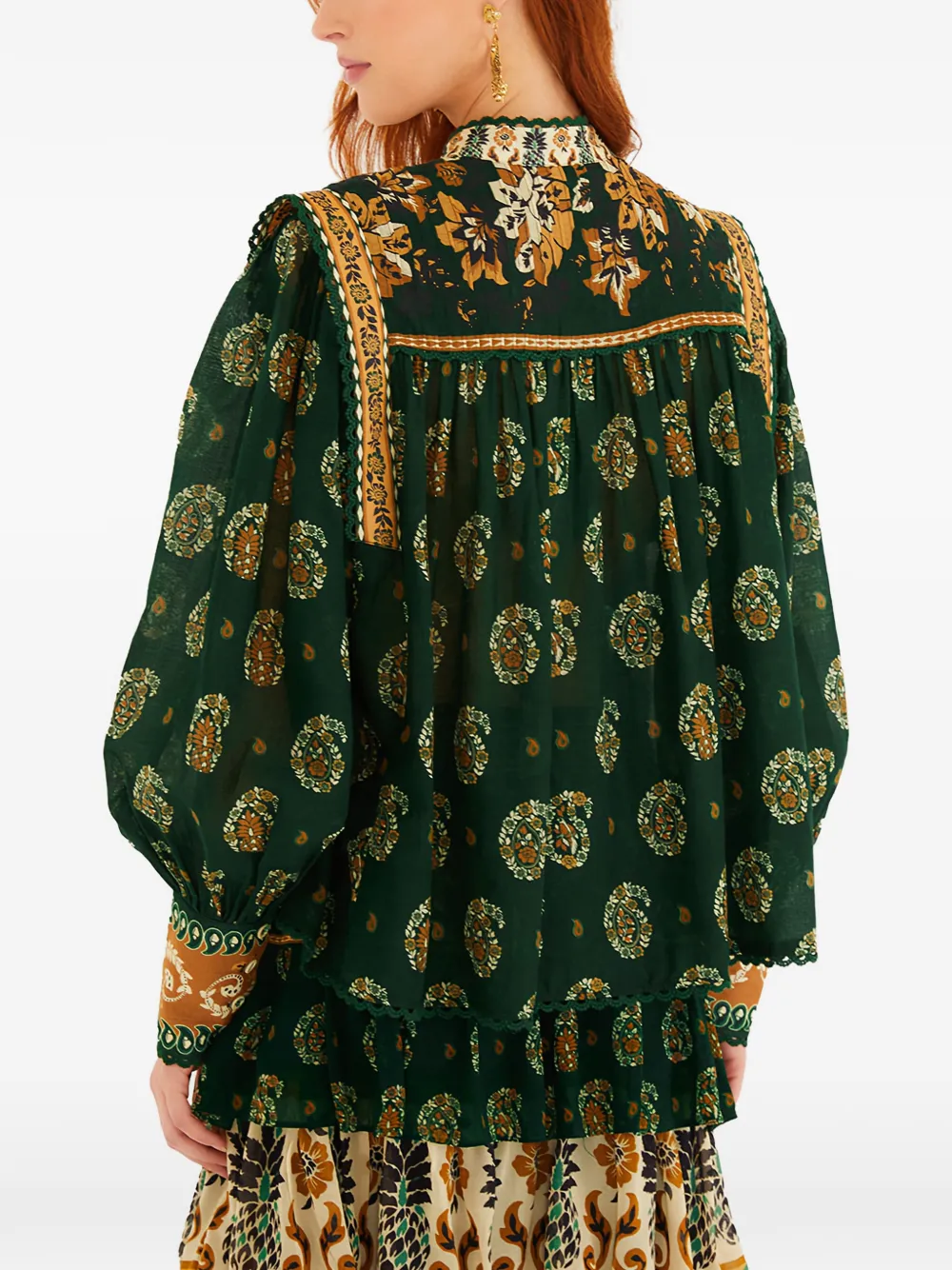 FARM Rio Tayla buttoned blouse - Groen