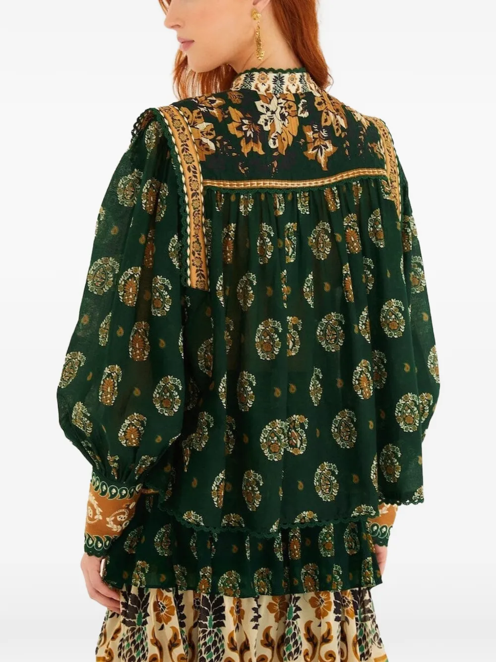 FARM Rio Tayla blouse met knopen Groen