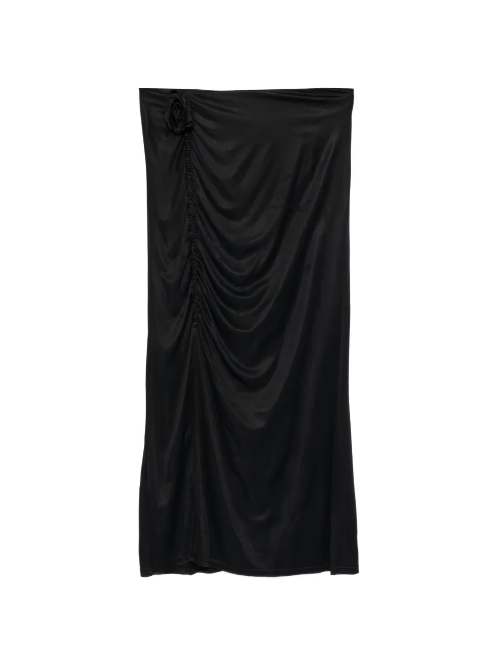 FARM Rio floral-appliqué maxi skirt - Nero