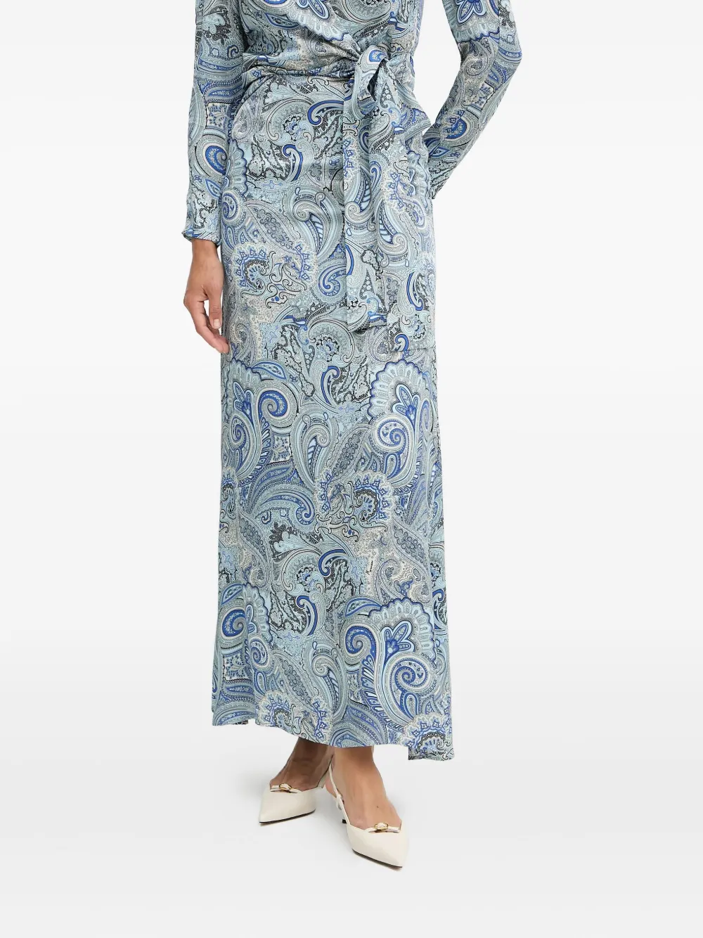 GUESS USA x Marciano paisley-print maxi dress - ブルー