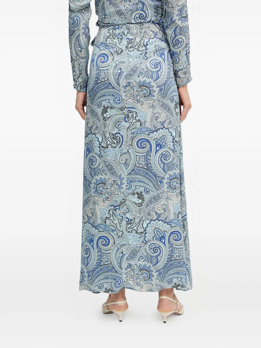 Guess Usa X Marciano Paisley-print Maxi Dress In Blue