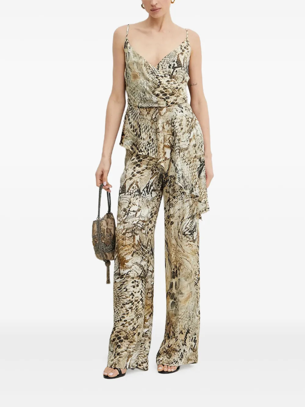 Marciano Giselle draped snake-print top | Vests & Tank Tops | Image 2