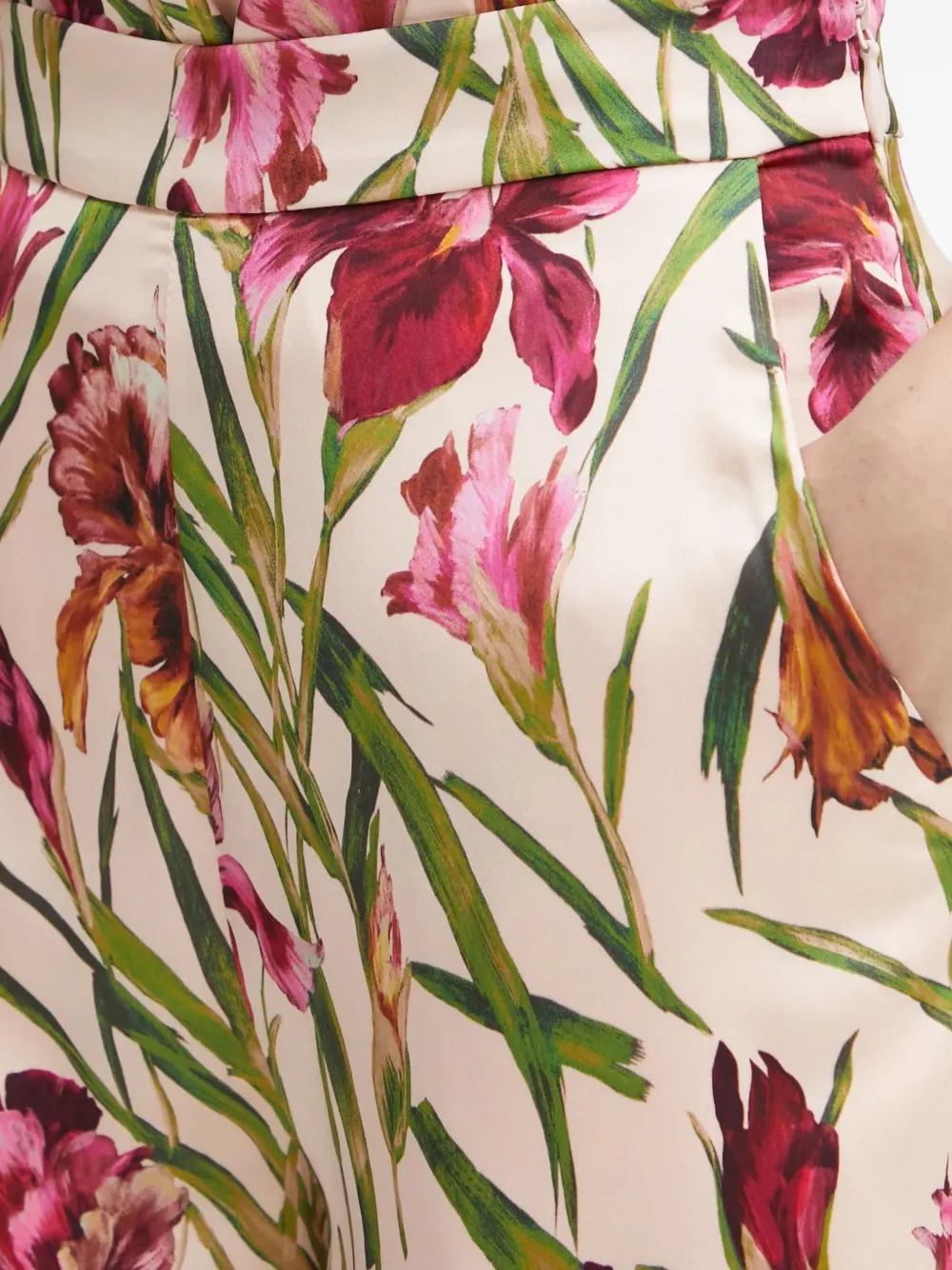 Guess Usa Floral-print Trousers In Neutral