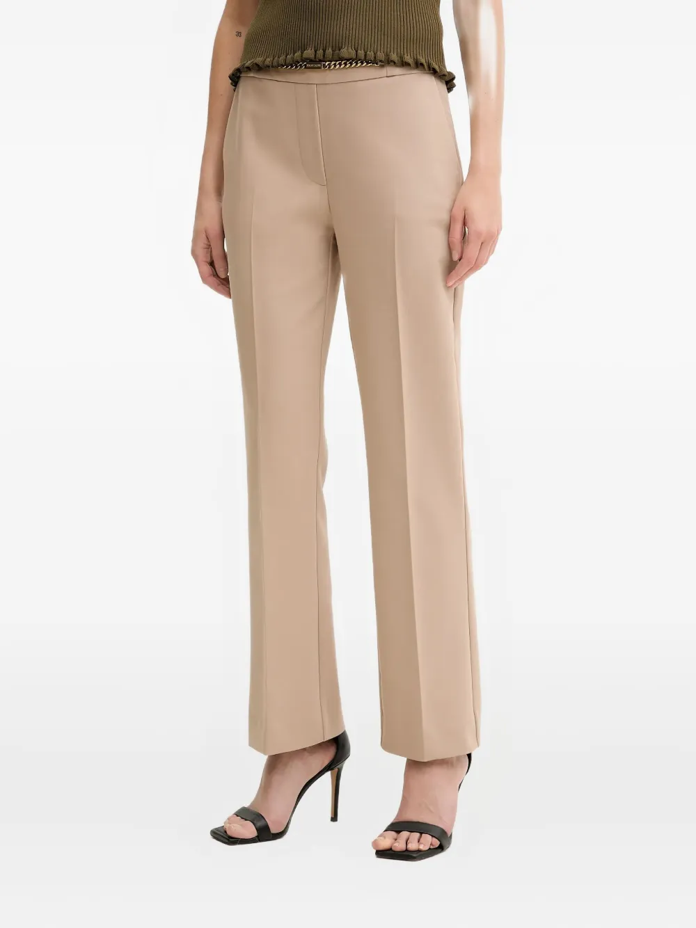 Guess Usa Chain-detail Trousers In Neutral