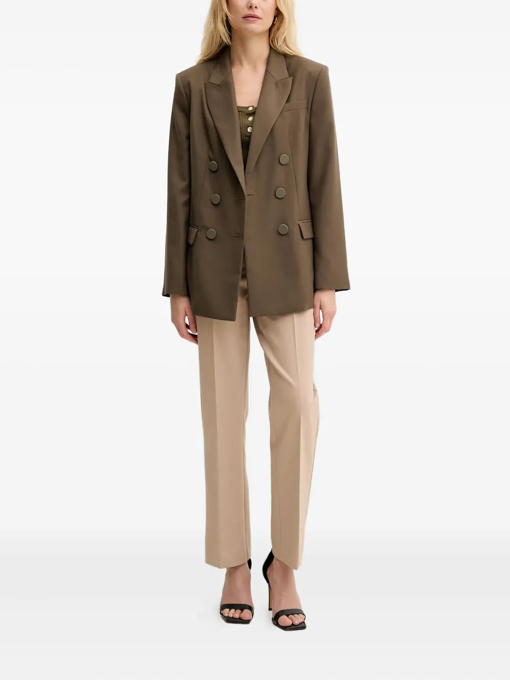 Guess Usa Chain-detail Trousers In Neutral