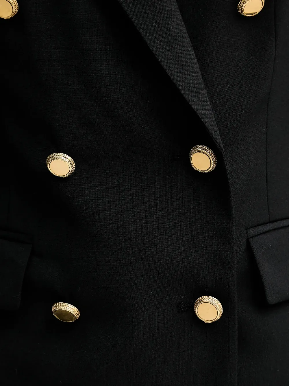 Guess Usa Double-breasted Blazer In Black