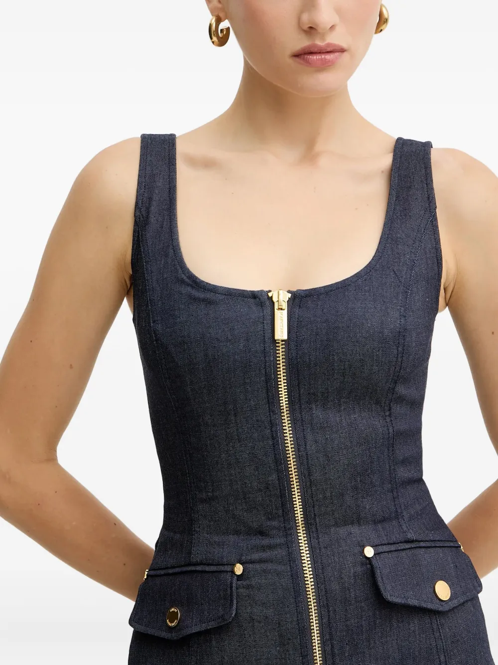 Marciano Zip-fastening Pocket Top In Blue