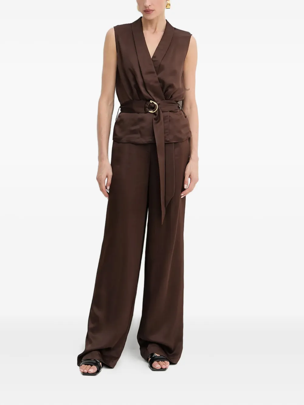 Marciano Iva logo-plaque trousers - Bruin