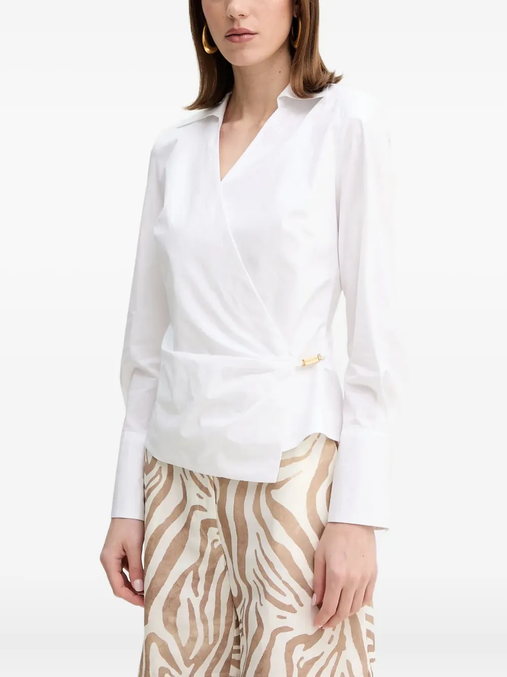 Marciano Tyra Wrap-detail Top In White