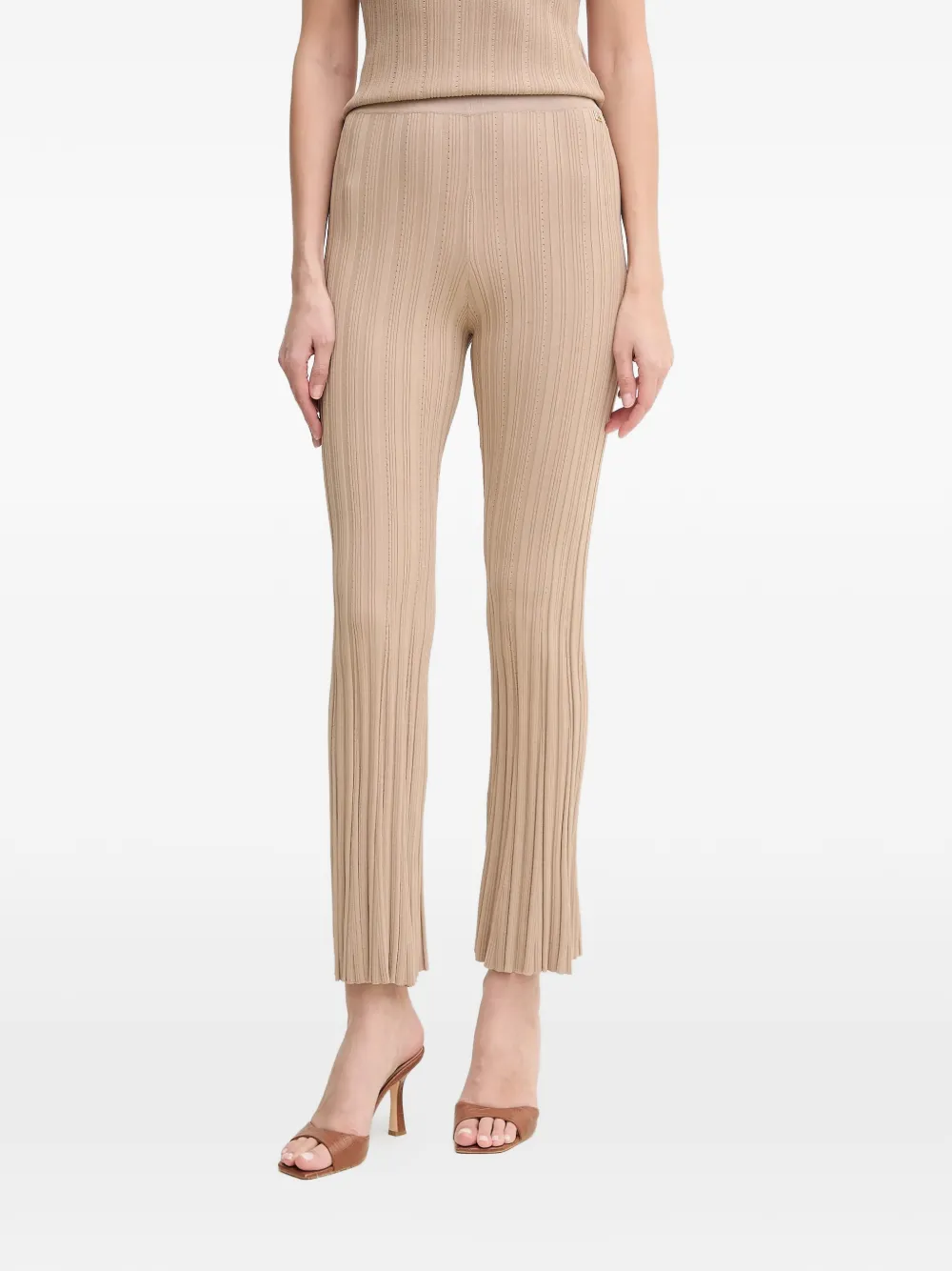 GUESS USA Pantaloni a coste con placca logo - Toni neutri