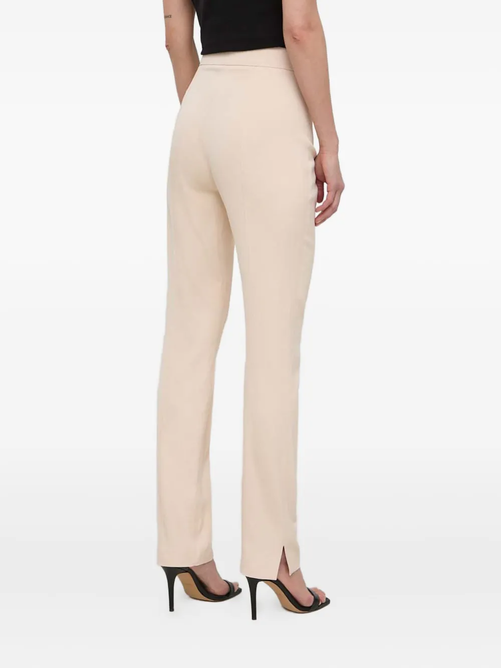 Guess Usa Chain-trim Trousers In Neutral