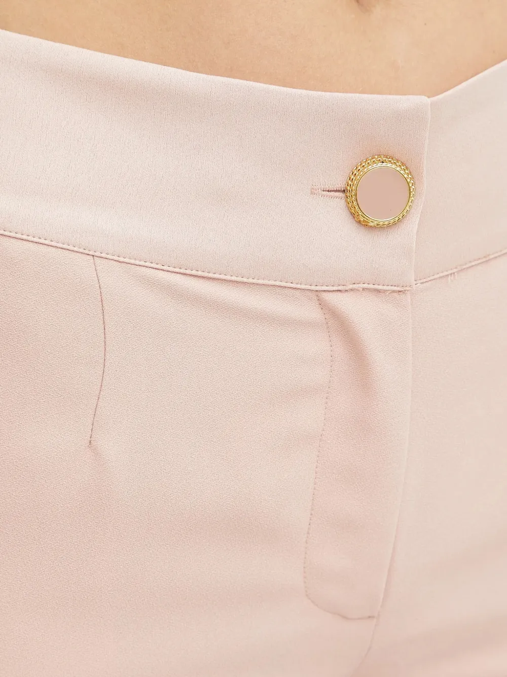 Guess Usa Embellished-button Trousers In Pink