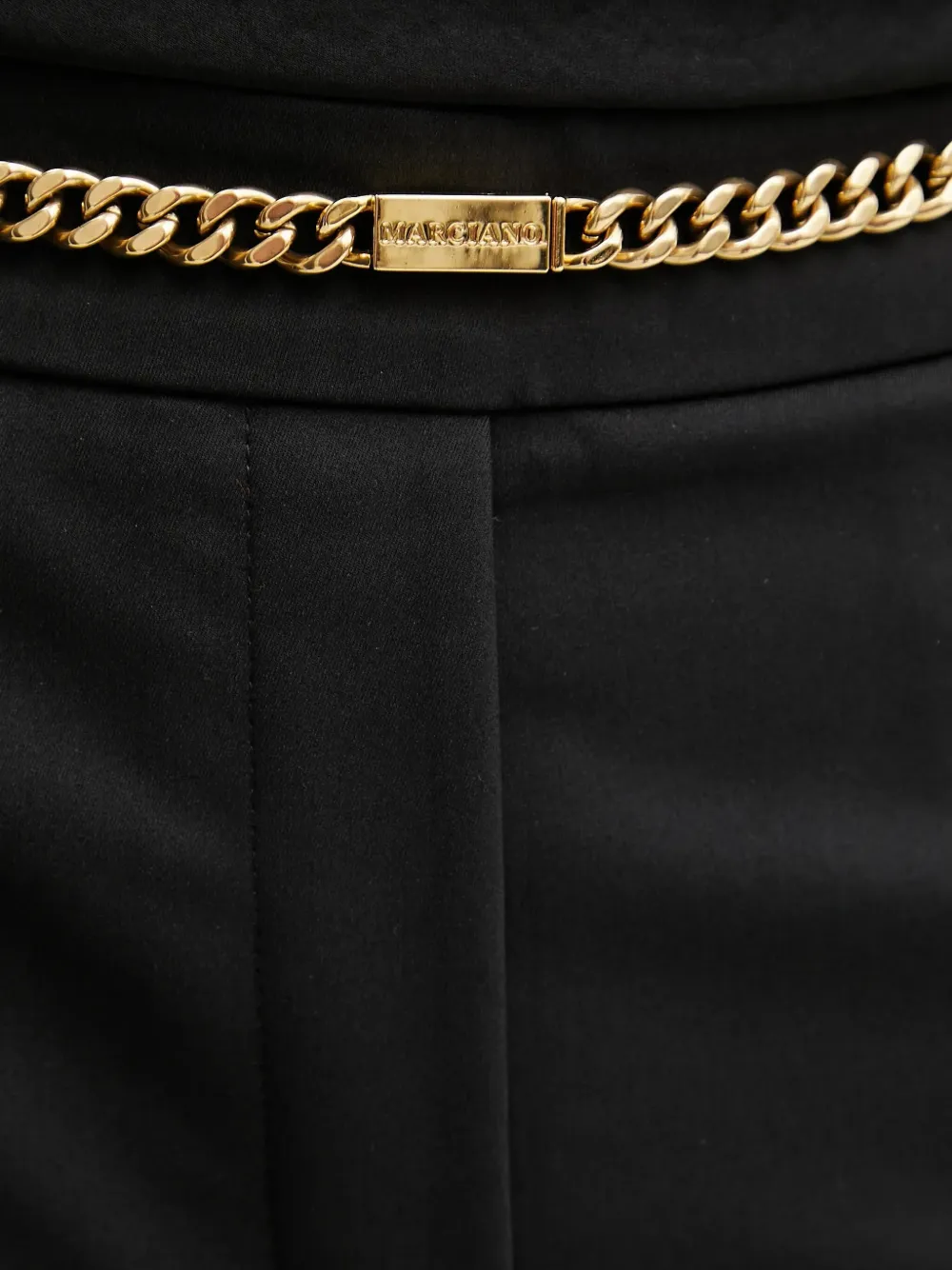 Guess Usa Chain-detail Trousers In Black