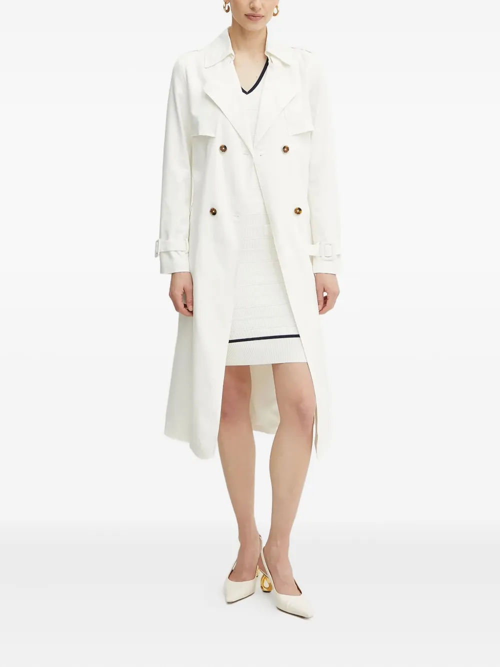 Guess Usa V-neck Mini Dress In White