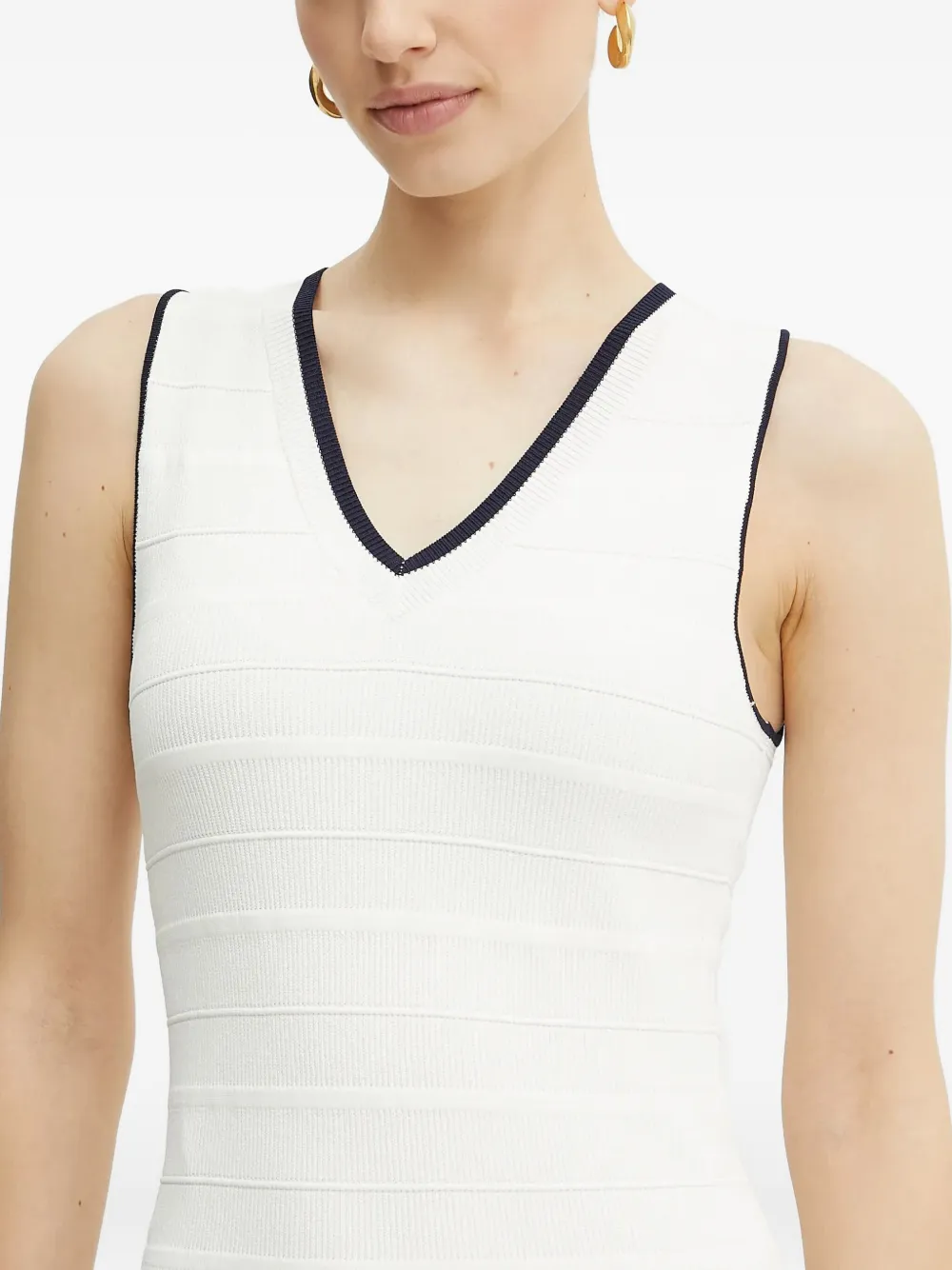 Guess Usa V-neck Mini Dress In White