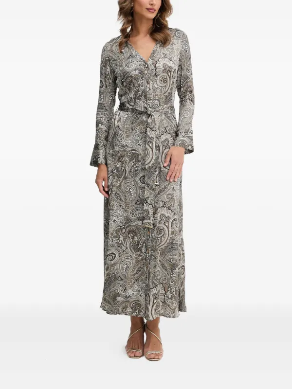 Marciano Paisley Maxi Dress - Grey