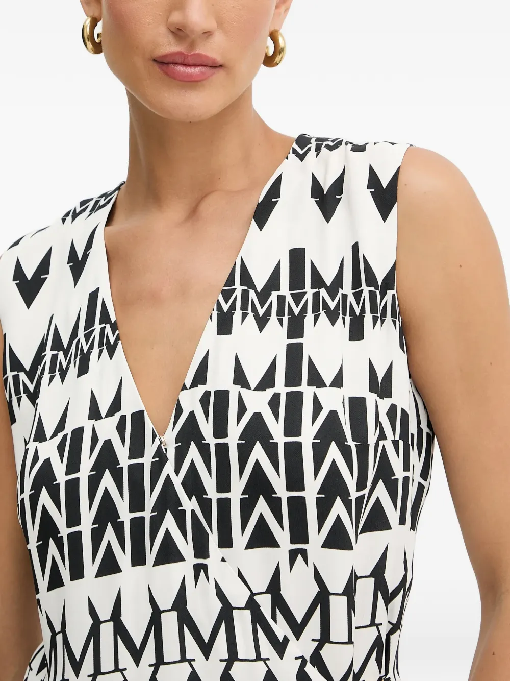 Geometric-Print Top