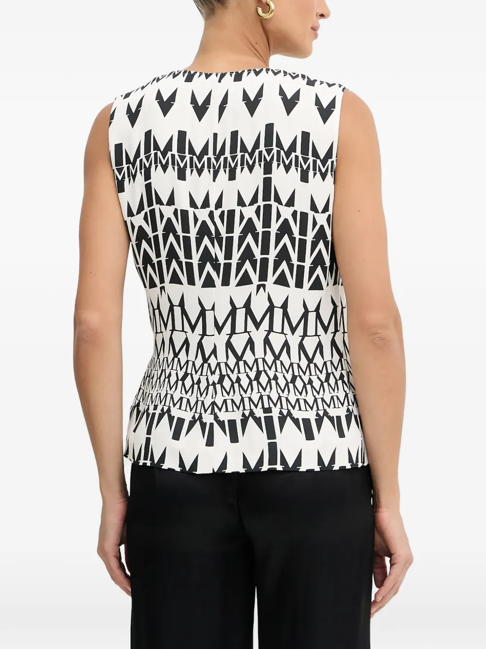 Geometric-Print Top