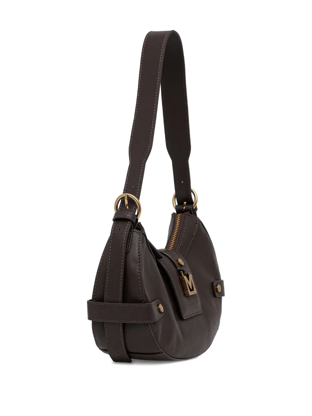 GUESS USA x Marciano leather logo-plaque shoulder bag - Bruin