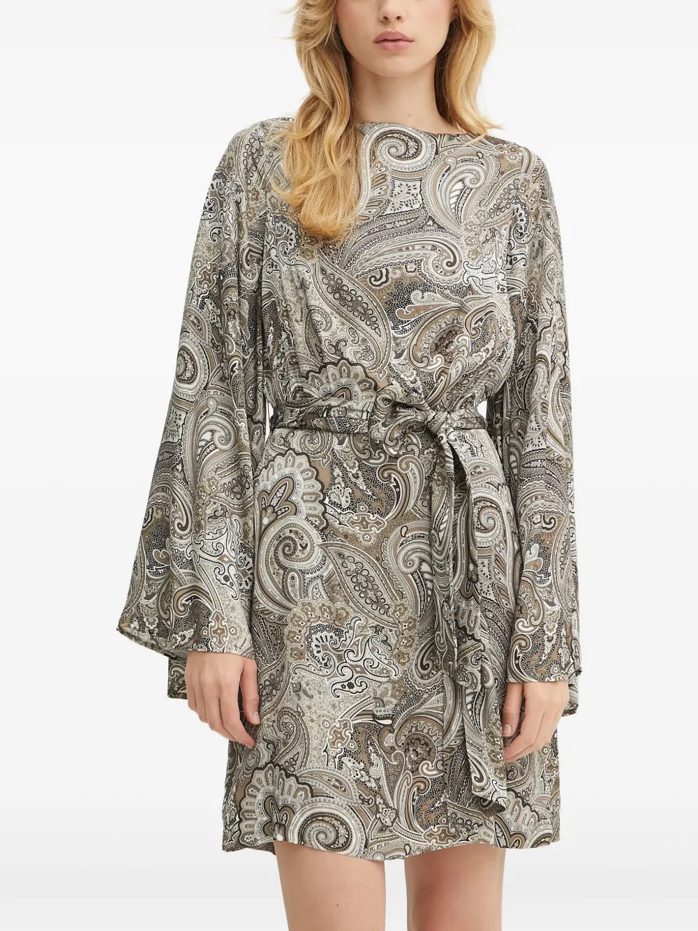Marciano Loredana Paisley-print Mini Dress In Multi