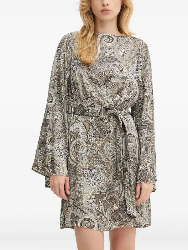 MARCIANO By GUESS Loredana paisley-print Mini Dress | Brown | FARFETCH
