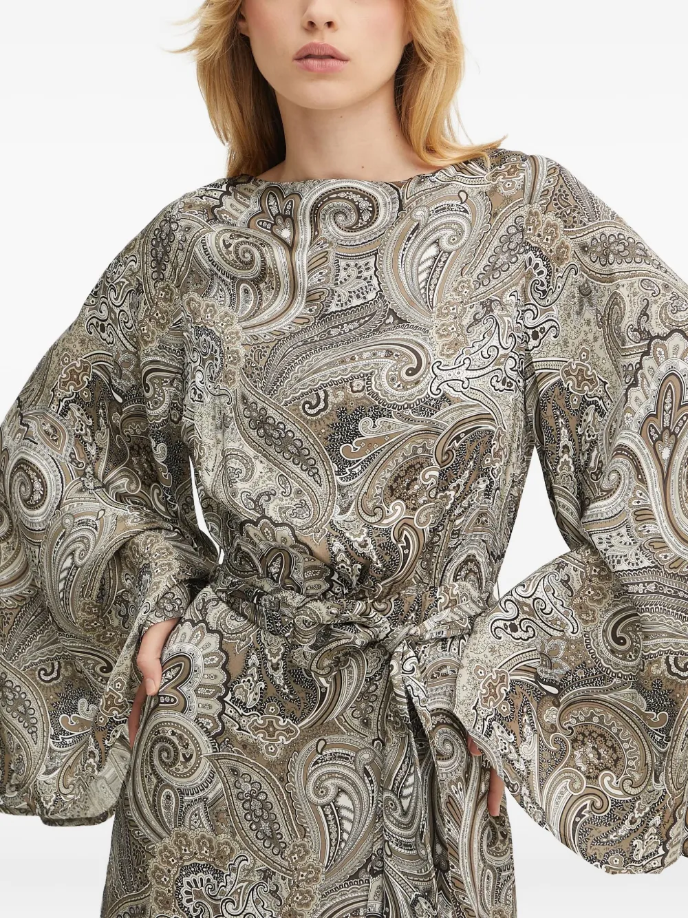 Marciano Loredana Paisley-print Mini Dress In Multi