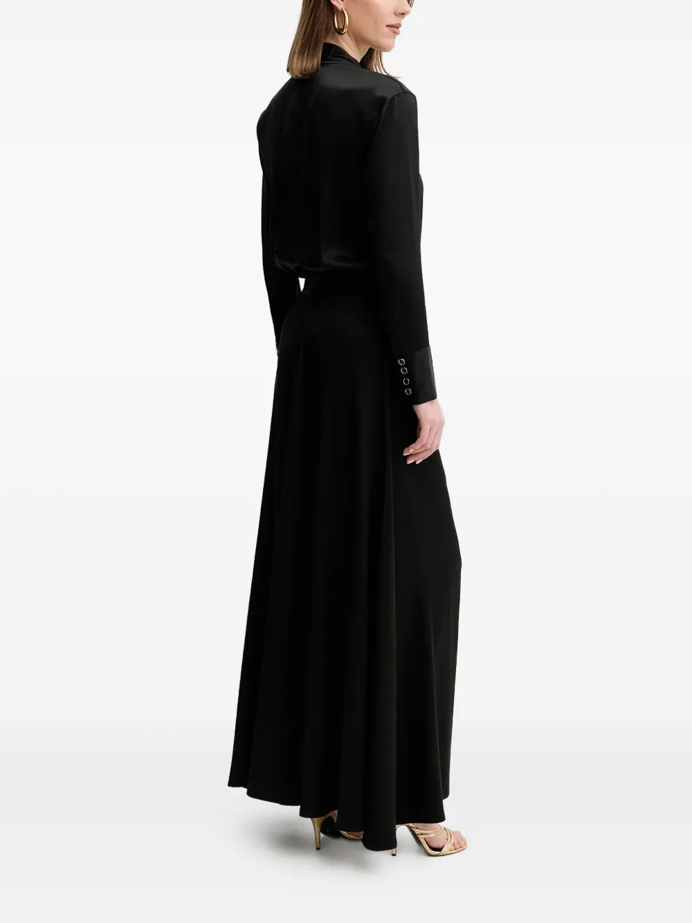 Marciano Linda Tie-detail Wrap Maxi Dress In Black